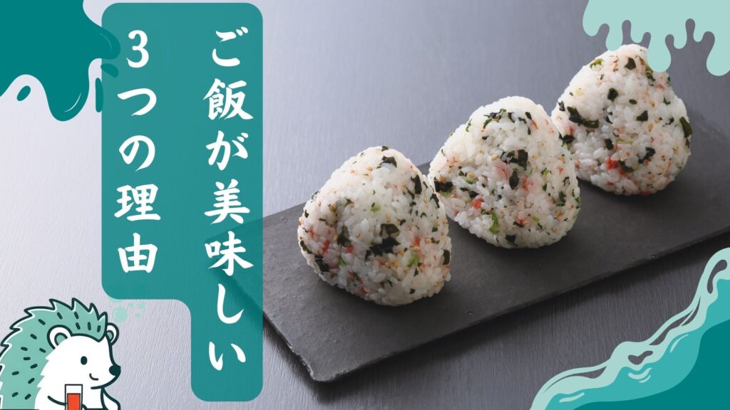 ご飯が美味しい3つの理由